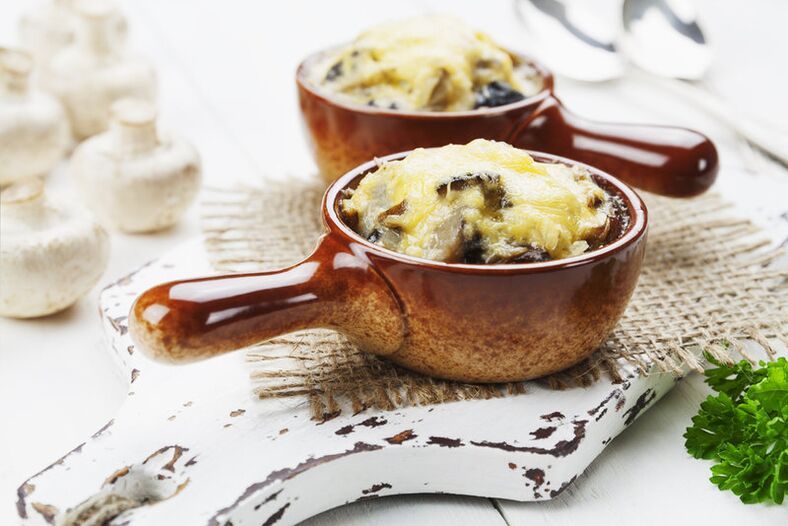 Julienne em uma dieta protéica