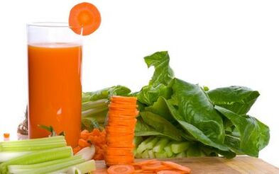 suco de cenoura e vegetais para gastrite
